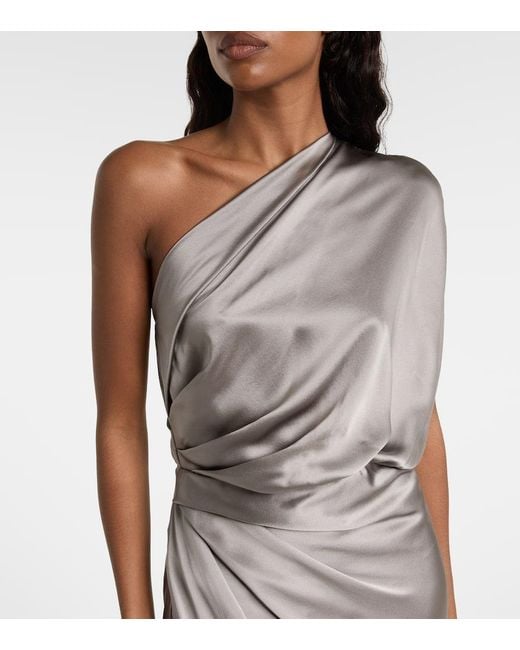 Robe Longue En Satin De Soie The Sei en coloris White