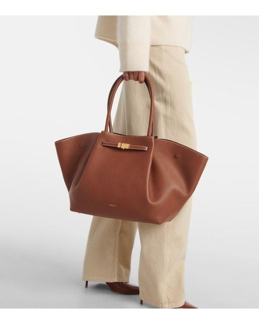 DeMellier London Brown New York Leather Tote Bag