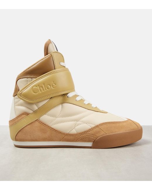 Sneakers Montantes Kick En Cuir Chloé en coloris Natural