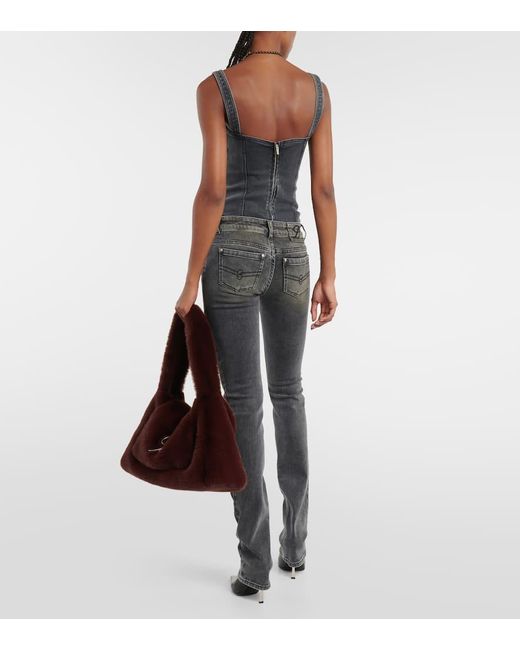 Jeans skinny a vita bassa di Blumarine in Gray