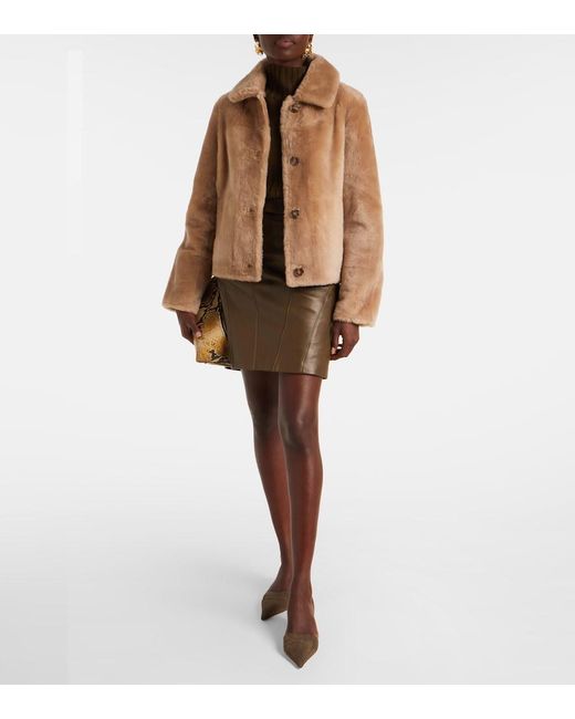 Yves Salomon Natural Shearling Jacket