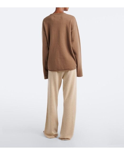 Extreme Cashmere Natural N°479 Runaway Cashmere-Blend Straight Pants