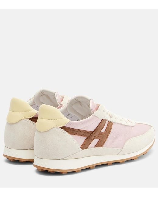 Hogan White H699 Suede Sneakers