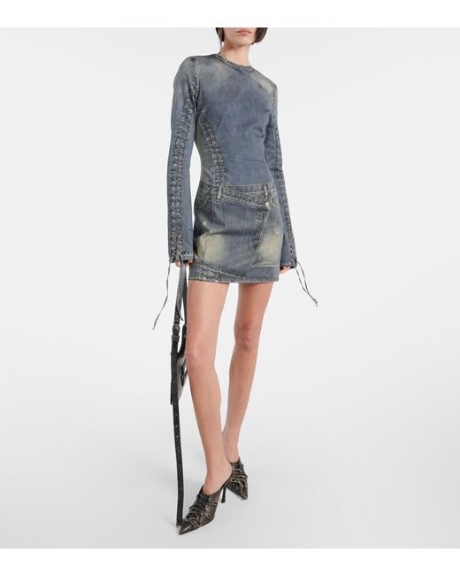 Acne Gray Printed Dress