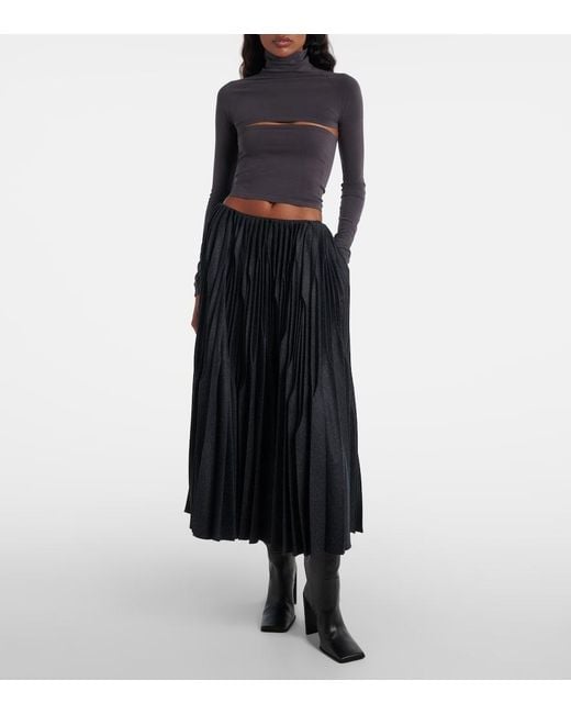 Top Second-Skin Alaïa en coloris Blue