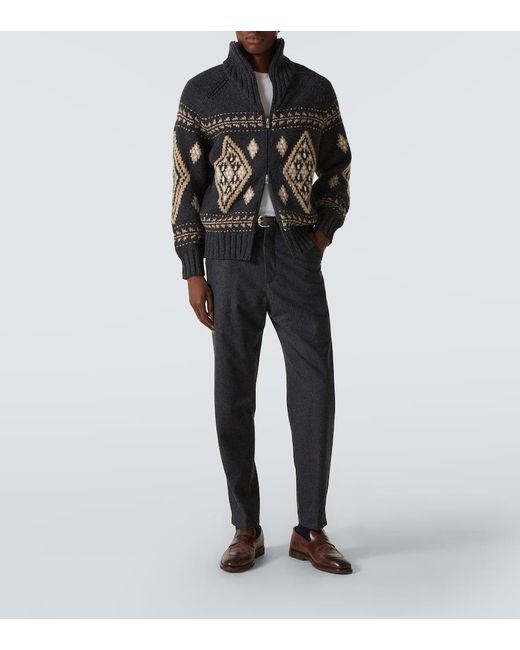 Pantaloni Regular di Brunello Cucinelli in Gray da Uomo