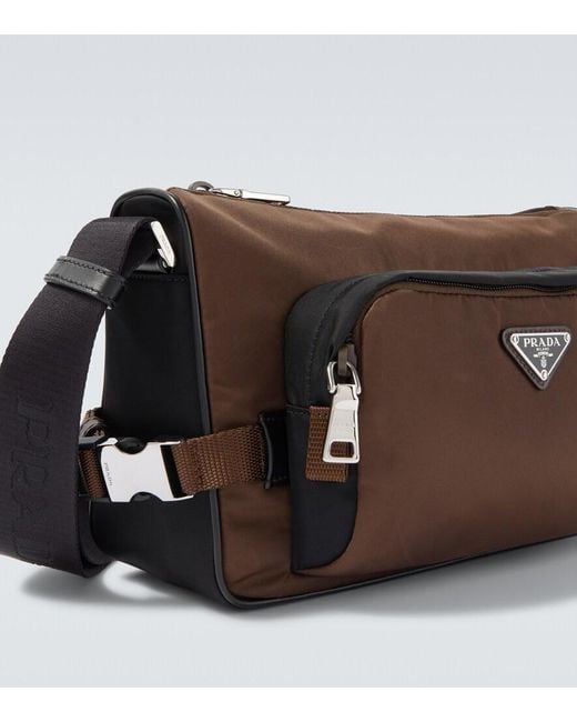 Prada Brown Re-Nylon Shoulder Bag for men