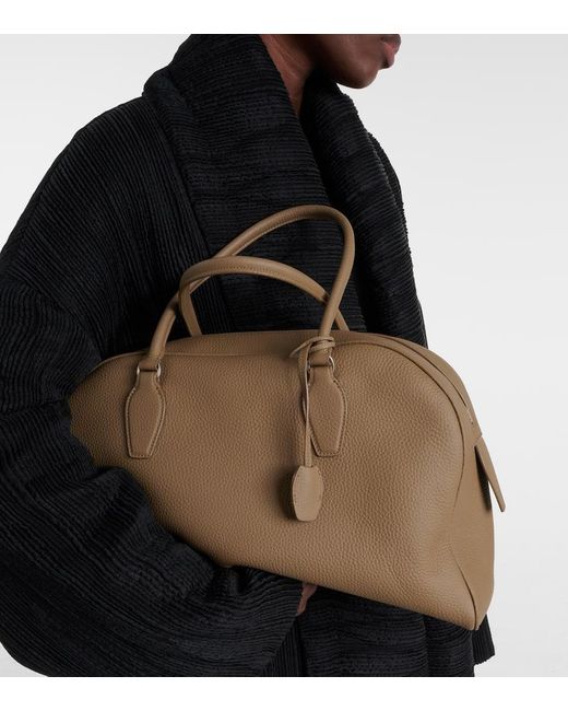 The Row Brown India 15.75 Leather Tote Bag