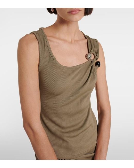 Christopher Esber Green S-Buckle Tank Top