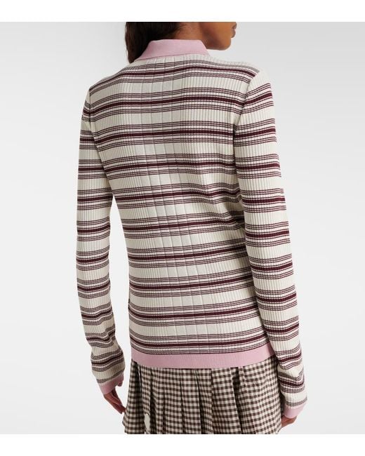 Moncler Multicolor Striped Cotton Polo Shirt