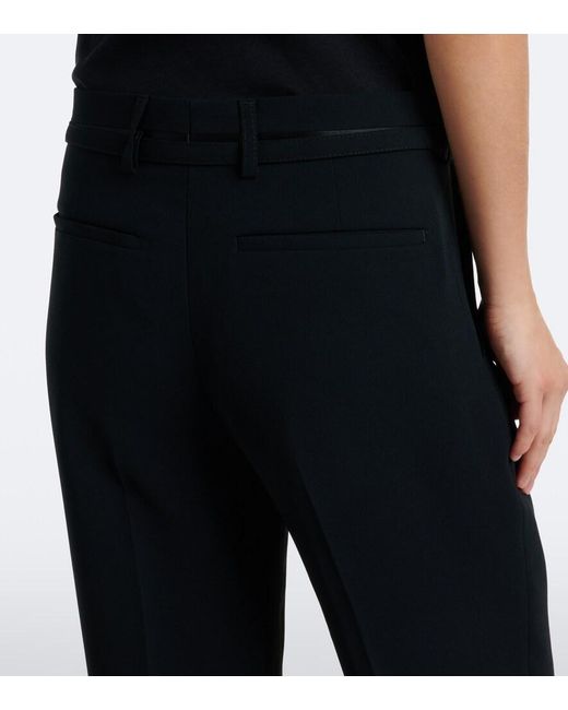 Pantalones Anchos Con Cinturon Dries Van Noten de color Black