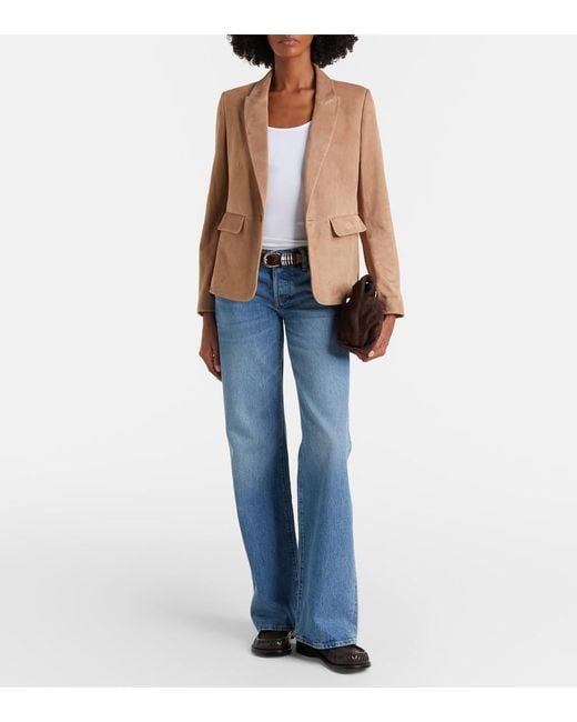 FRAME Natural Suede Blazer