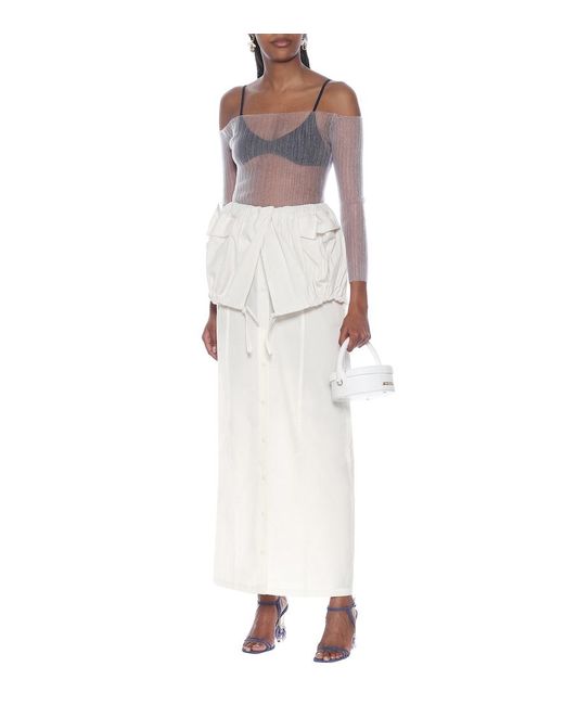 Jacquemus White La Jupe Cueillette Maxi Skirt