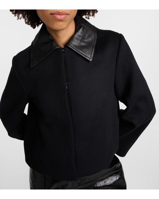 Proenza Schouler Black Cropped Wool-Blend Jacket