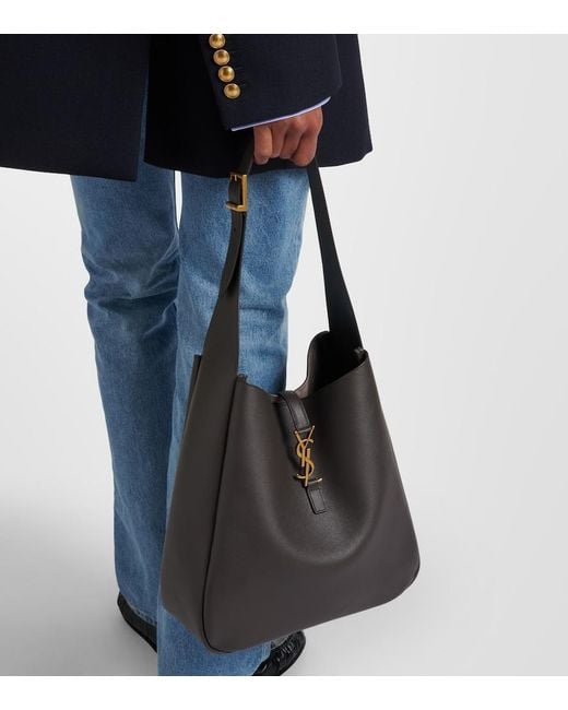 Bolso Le 5 A 7 Supple Large De Piel Saint Laurent de color Black