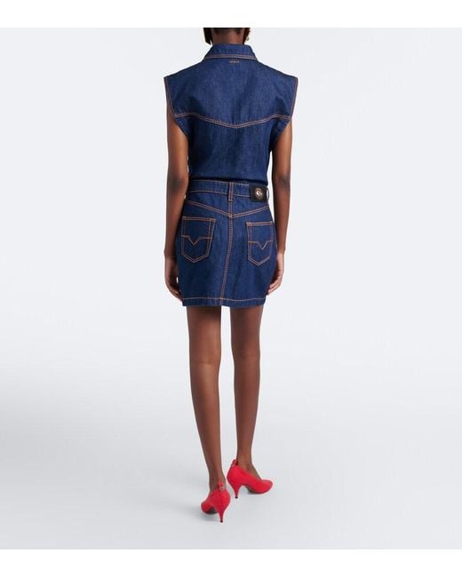 Versace Blue Denim Minidress
