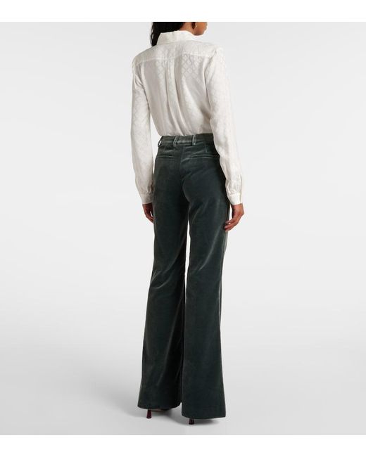 Etro Black Cotton Flared Pants