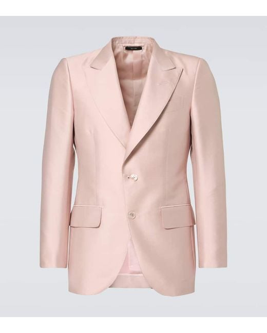 Tom Ford Anzugjacke Dyllan Aus Twill in Pink für Herren