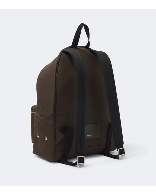 Saint Laurent Black Canvas Backpack for men