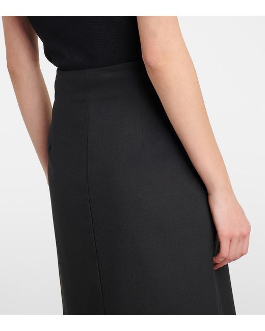 Rohe Layered Wool Midi Skirt
