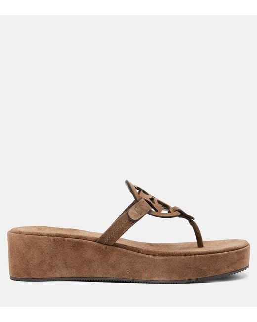 Tory Burch Brown Sandalen Miller 25 Aus Veloursleder
