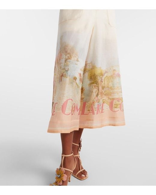 Zimmermann Natural Como Linen And Silk Jumpsuit