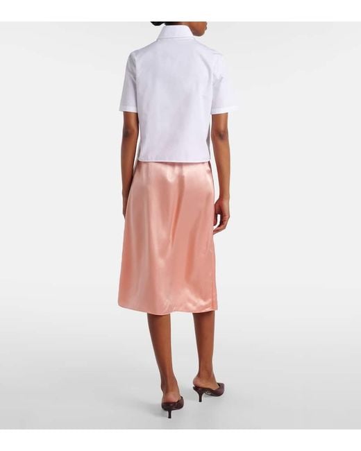 Prada White Hemd Aus Baumwollpopeline