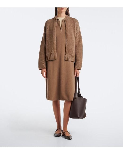 Extreme Cashmere Brown N°384 Ginza Cashmere Wrap Cardigan
