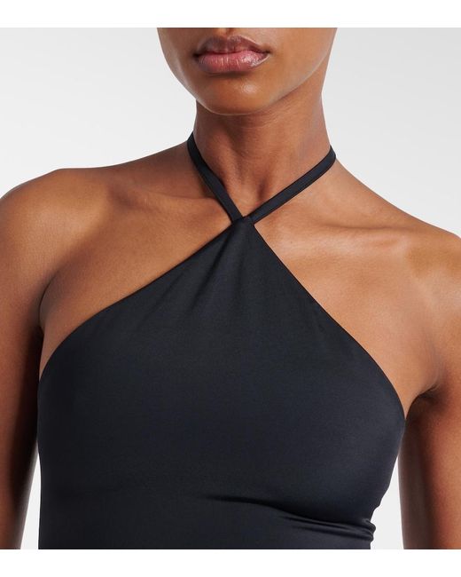 Jacquemus Blue Bastide Halterneck Swimsuit