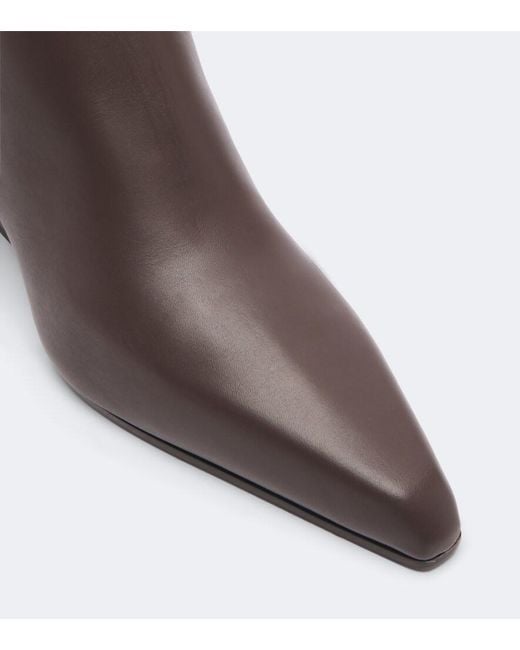 Paris Texas Brown Jane Leather Ankle Boots