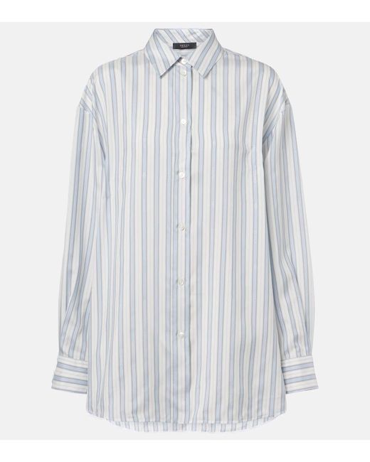 Gucci White Striped Silk Shirt