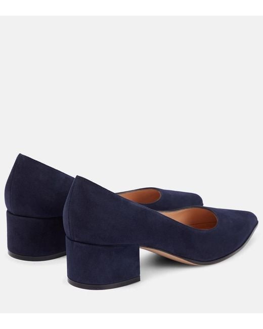 Gianvito Rossi Blue Piper Suede Pumps