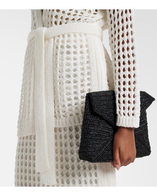 Max Mara White Gelo Open-Knit Cotton Wrap Cardigan