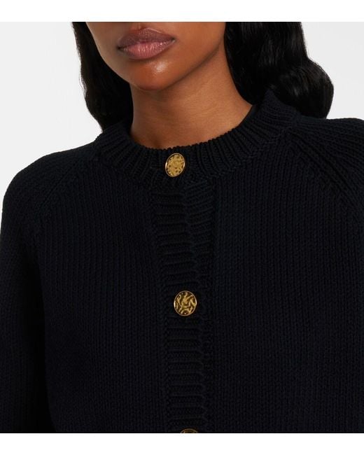 Totême Black Cotton Cardigan