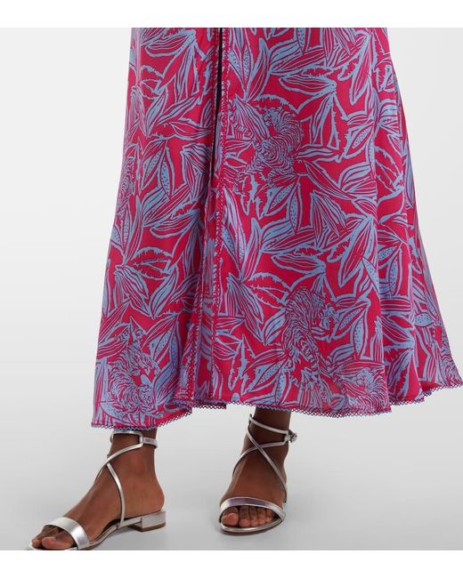 Robe Longue Imprimee Denise Poupette en coloris Purple