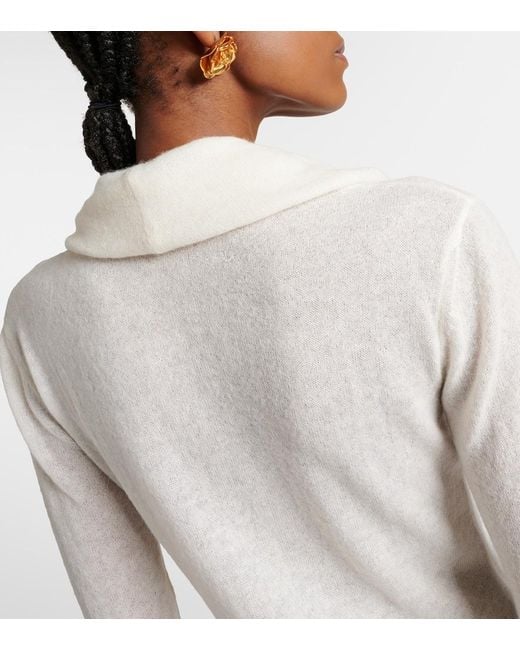 Magda Butrym White Alpaca-Blend Knitted Maxi Dress