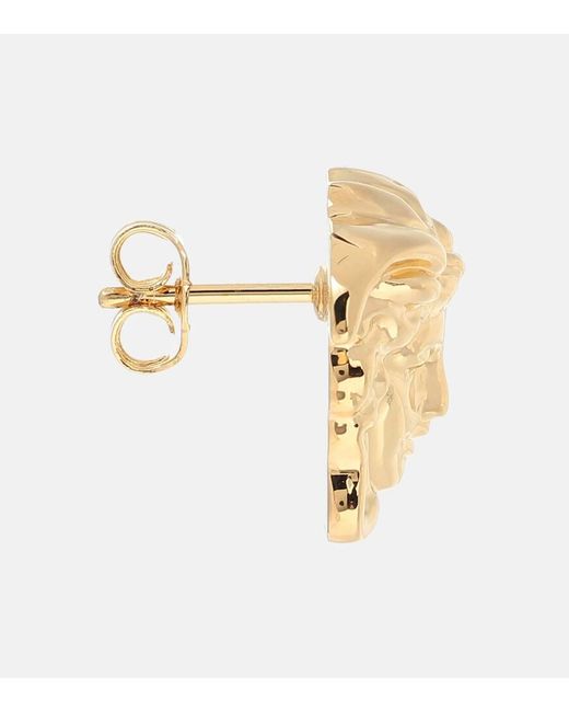 Versace Metallic Medusa Head Gold-plated Brass Stud Earrings