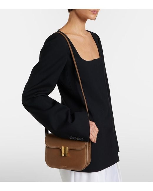 Calvin Klein Brown Tilla Small Leather Shoulder Bag