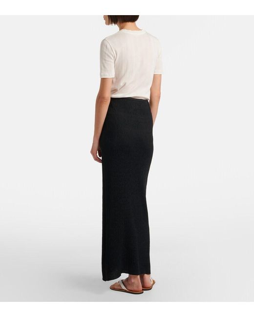 The Row Black Oboe Silk Maxi Skirt