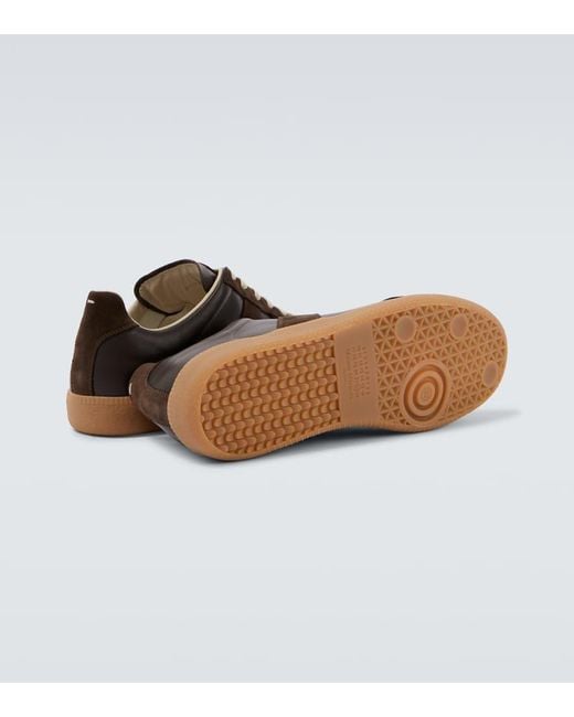 Maison Margiela Sneakers Replica Aus Leder Und Veloursleder in Brown für Herren