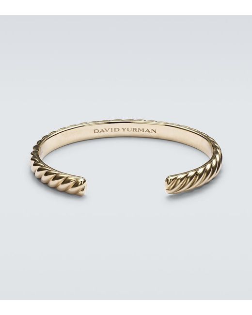 David Yurman Metallic Sculpted Cable 18Kt Cuff Bracelet for men