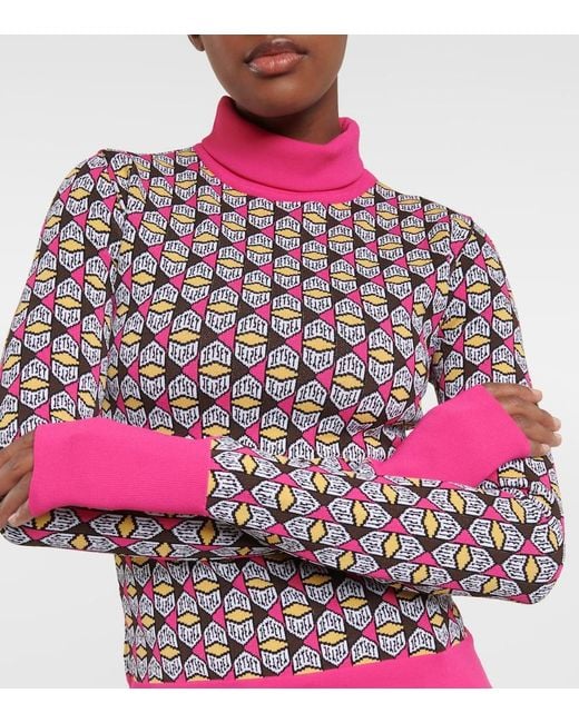 Pull A Col Roule A Logo Jet Set en coloris Red