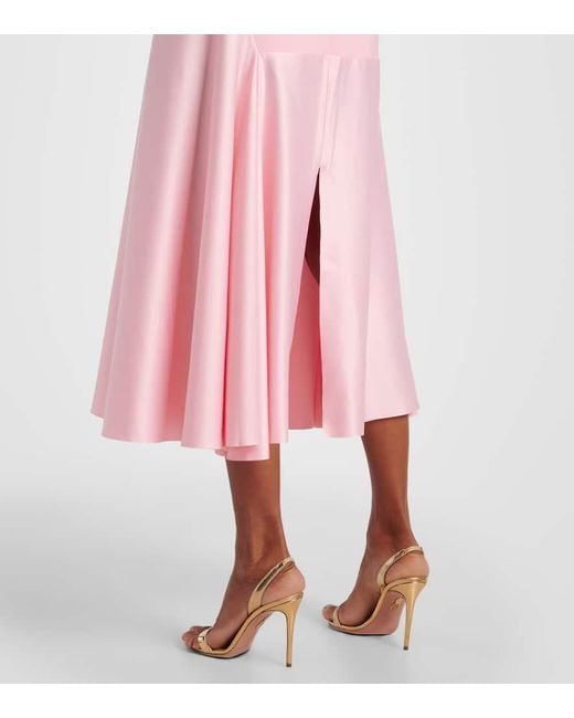 solace london gaia midi dress Solace London Gaia crpe and satin midi dress Solace London