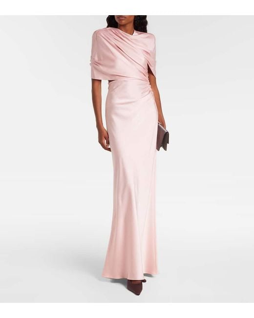 Stella McCartney Pink Robe Aus Satin