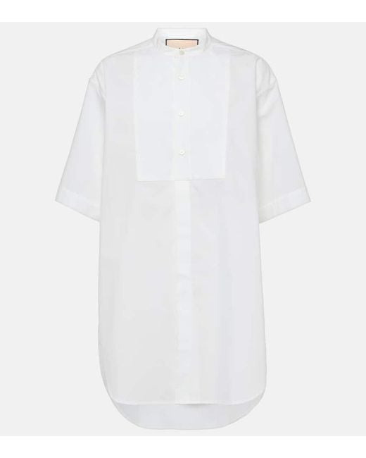 Plan C White Cotton Shirt