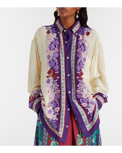 LaDoubleJ Purple Better Than Your Boyfriend Silk Shirt