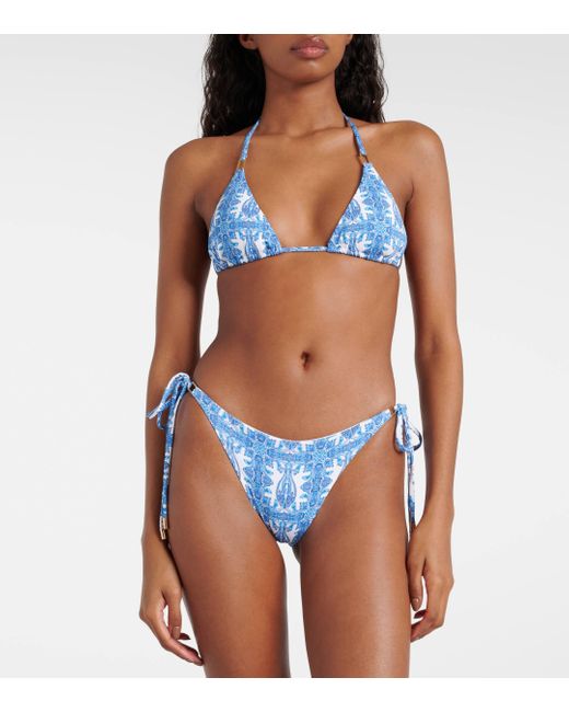 Culotte de bikini Cancun imprimee Melissa Odabash en coloris Blue
