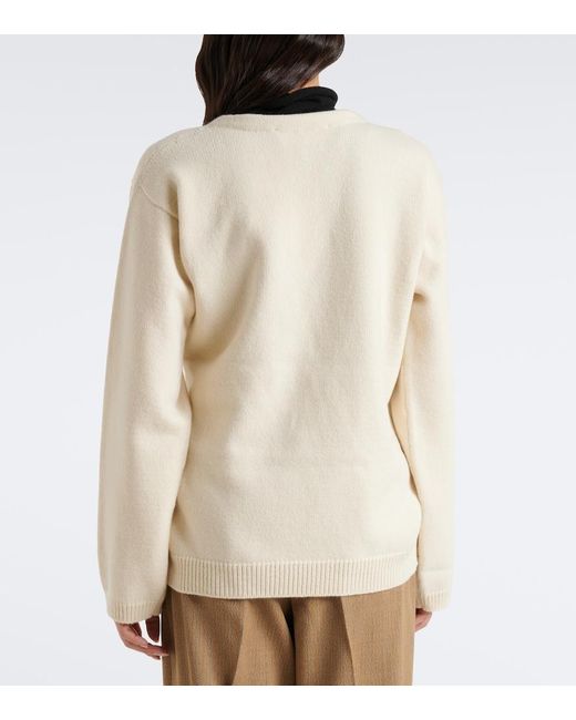 Rohe Natural Wool And Cashmere Wrap Cardigan