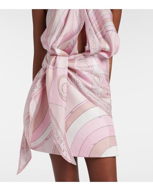 Emilio Pucci Pink Occhi Silk Twill Scarf