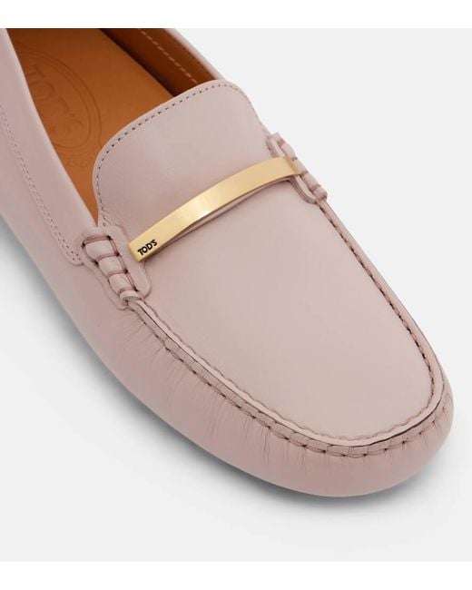 Tod's Pink Mokassins Gommino Aus Leder